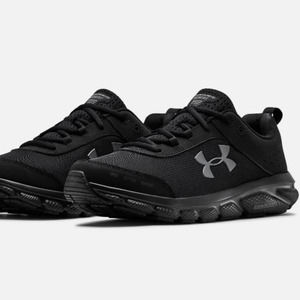Under Armour Charged Assert Shoes - Mens Running Athletic Sneakers 12 Black